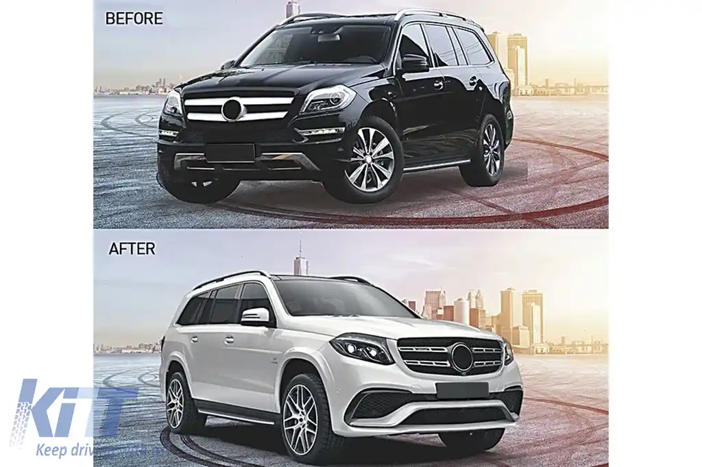 Pachet Exterior Complet compatibil cu Mercedes GL-Class X166 (2012-2016) Conversie la 2016 GL63 Design-image-6114953