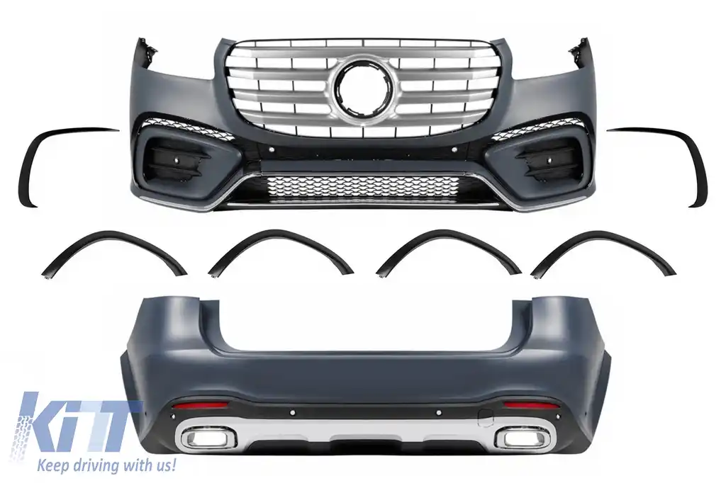 Pachet Exterior Complet compatibil cu Mercedes GLS SUV X167 (2019-2023) Conversie la Sport Line Design