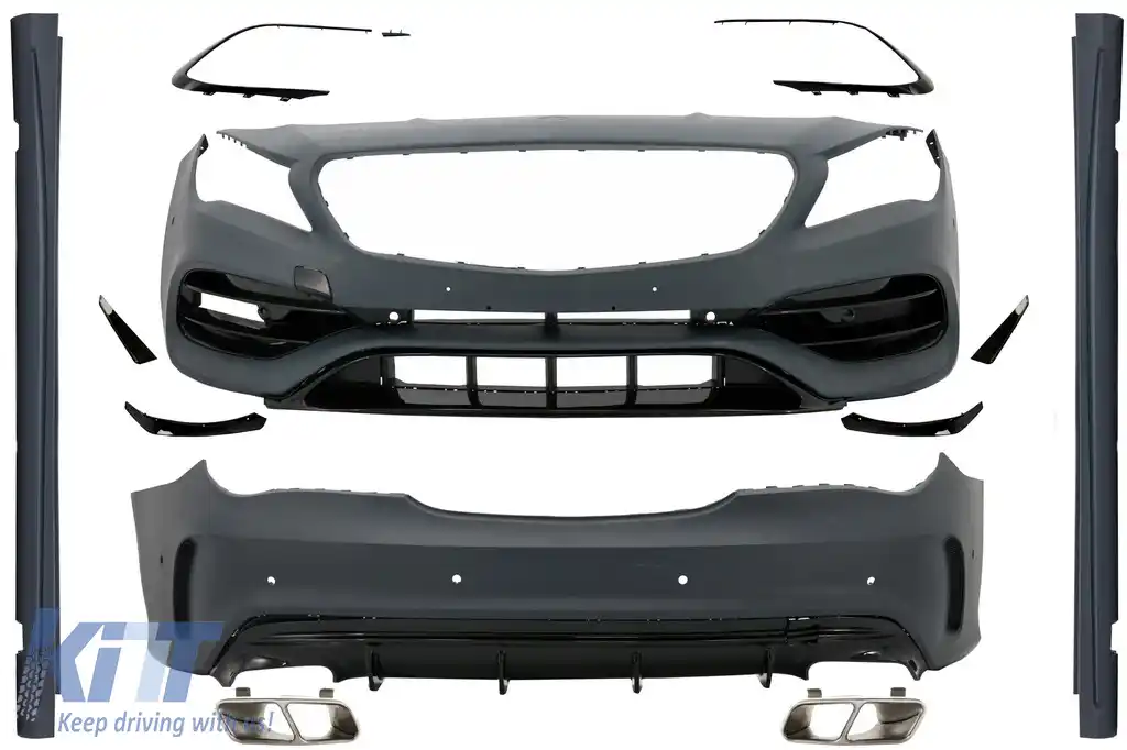 Pachet Exterior Complet cu Mercedes CLA C117 W117 (2013-2018) Facelift CLA45 Design