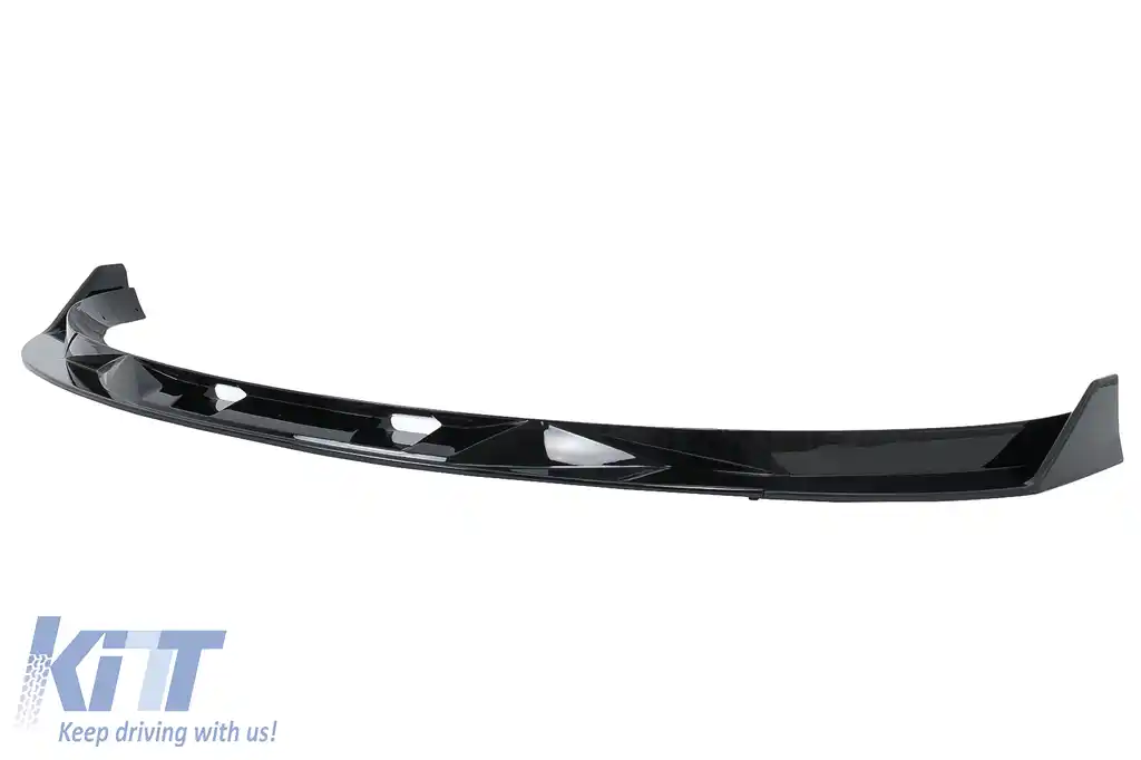 Pachet Exterior Complet de Extensii compatibil cu Tesla Model 3 (2023-up) Prelungire Bara Fata cu Difuzor de aer si Eleron Negru Lucios-image-6110813