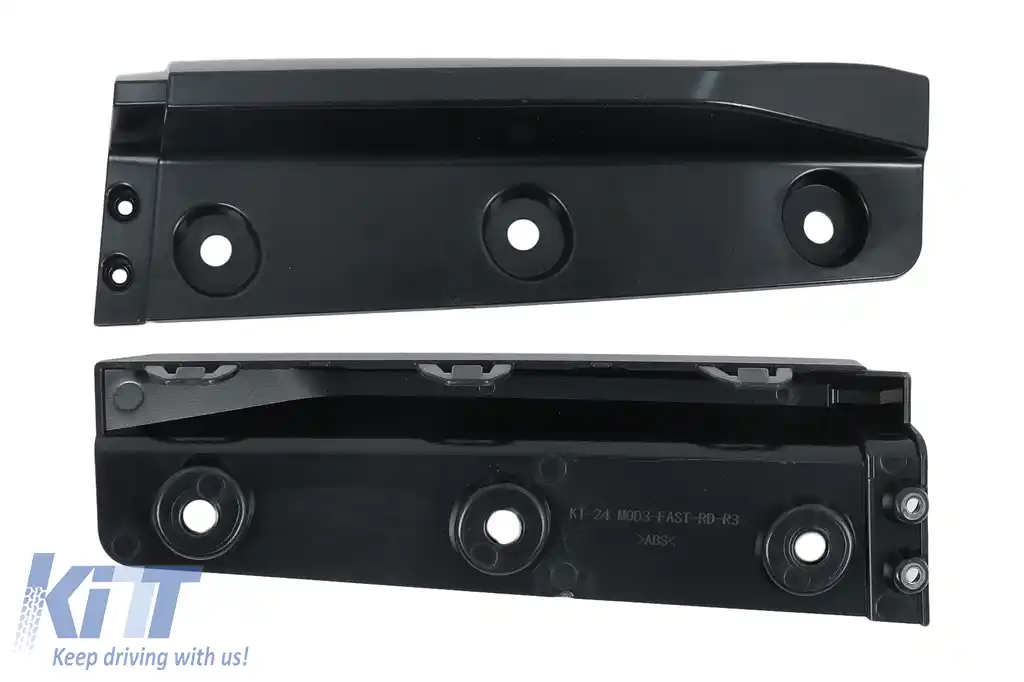 Pachet Exterior Complet de Extensii compatibil cu Tesla Model 3 (2023-up) Prelungire Bara Fata cu Difuzor de aer si Eleron Negru Lucios-image-6110846