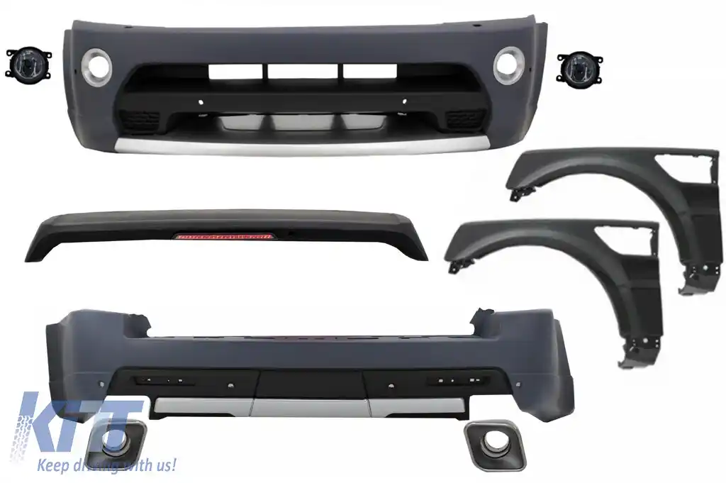 Pachet Exterior cu Aripi Laterale compatibil cu Land Range Rover Sport L320 Facelift (2009-2013) Autobiography Design