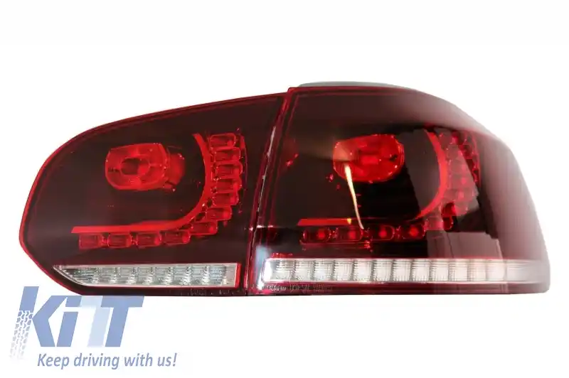 Pachet exterior cu Bara Spate si Sistem de Evacuare compatibil cu VW Golf 6 VI (2008-2013) Stopuri Full LED si Praguri laterale R20 Look Semnalizare Dinamica-image-6051111