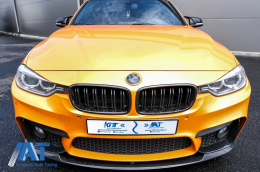 Pachet Exterior cu Grile Centrale compatibil cu BMW Seria 3 F30 (2011-2019) M3 CS Look Fara Proiectoare-image-6077582