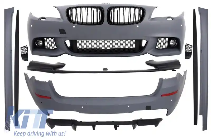 image-45-Pachet Exterior cu Grile Centrale Negru Lucios compatibil cu BMW F11 Seria 5 Touring (2010-2013) M-Performance Look