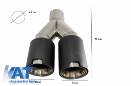 Pachet Exterior cu Ornamente Tobe Evacuare Carbon compatibil cu BMW F30 (2011-2019) EVO II M3 CS Design Fara Proiectoare-image-6044433