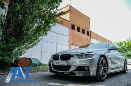 Pachet Exterior cu Prelungire Bara Fata si Difuzor compatibil cu BMW Seria 3 F30 (2011-2019) M-Performance Design Carbon-image-6077399