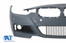 Pachet Exterior cu Prelungire Bara Fata si Difuzor cu Evacuare Dubla compatibil cu BMW Seria 3 F30 (2011-2019) M-Performance Design Carbon-image-6077427