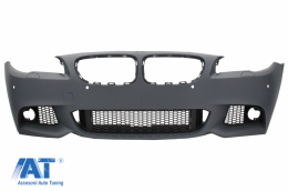 Pachet Exterior cu Prelungire Bara si Capace oglinzi compatibil cu BMW Seria 5 F10 Non LCI (2011-2014) M Design Carbon-image-6079130