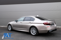 Pachet Exterior cu Prelungire Bara si Capace oglinzi compatibil cu BMW Seria 5 F10 Non LCI (2011-2014) M Design Carbon-image-6079153