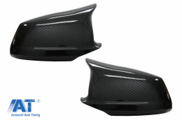 Pachet Exterior cu Prelungire Bara si Capace oglinzi compatibil cu BMW Seria 5 F10 Non LCI (2011-2014) M Design Carbon-image-6079169