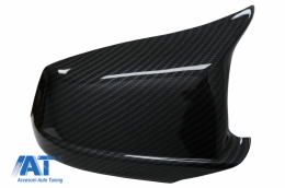 Pachet Exterior cu Prelungire Bara si Capace oglinzi compatibil cu BMW Seria 5 F10 Non LCI (2011-2014) M Design Carbon-image-6079170