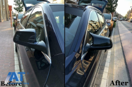 Pachet Exterior cu Prelungire Bara si Capace oglinzi compatibil cu BMW Seria 5 F10 Non LCI (2011-2014) M Design Carbon-image-6079175
