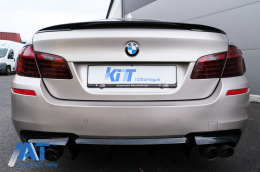 Pachet Exterior cu Prelungire Bara si Capace oglinzi arbon Real & Toba Ornament Carbon Mat compatibil cu BMW Seria 5 F10 Non LCI (2011-2014) M Design-image-6081196