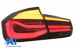 Pachet Exterior cu Stopuri LED Semnal Dinamic Secvential si Ornamente Tobe Evacuare Carbon compatibil cu BMW F30 (2011-2019) EVO II M3 CS Design Fara Proiectoare-image-6065201