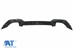 Pachet Exterior Extensii compatibil cu BMW Seria 3 G20 Sedan G21 Touring (2018-up) cu Difuzor de aer si Ornamente evacuare M340i Design Negru Lucios-image-6085394