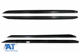 Pachet Exterior Extensii compatibil cu BMW Seria 3 G20 Sedan G21 Touring (2018-up) cu Difuzor de aer si Ornamente evacuare M340i Design Negru Lucios-image-6085397