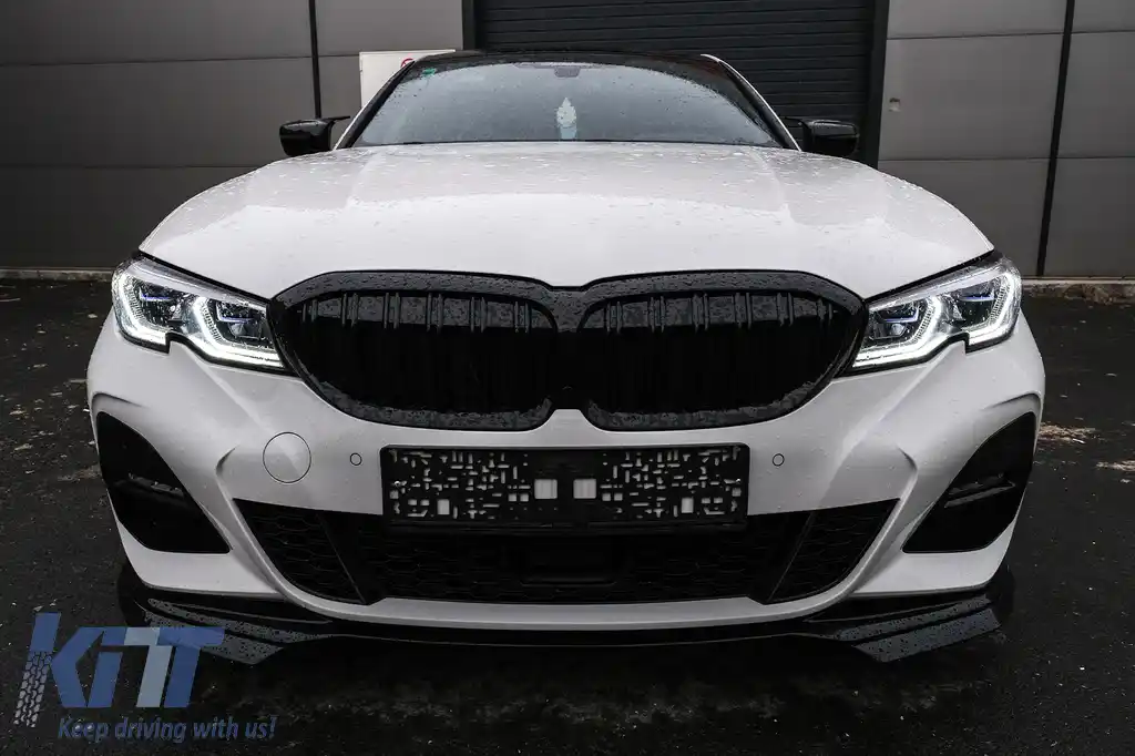 Pachet Exterior Extensii compatibil cu BMW Seria 3 G20 Sedan G21 Touring (2018-2022) M340i Competition Design Negru Lucios-image-6092823