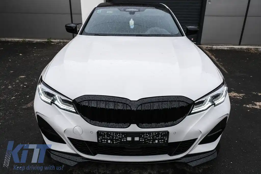 Pachet Exterior Extensii compatibil cu BMW Seria 3 G20 Sedan G21 Touring (2018-2022) M340i Competition Design Negru Lucios-image-6092824