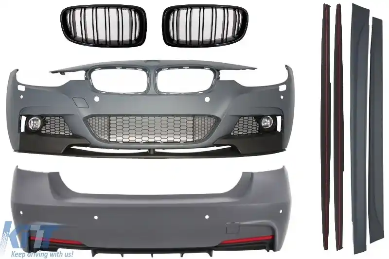 image-45-Pachet Exterior M-Performance compatibil cu BMW F30 2011-up cu Grila Centrala Negru Lucios M Design