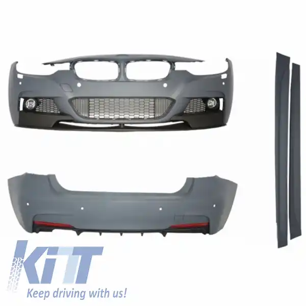 Pachet Exterior M-Performance compatibil cu BMW (F30) 2011-up +Ornamente Evacuare M-Power Negre-image-6033471