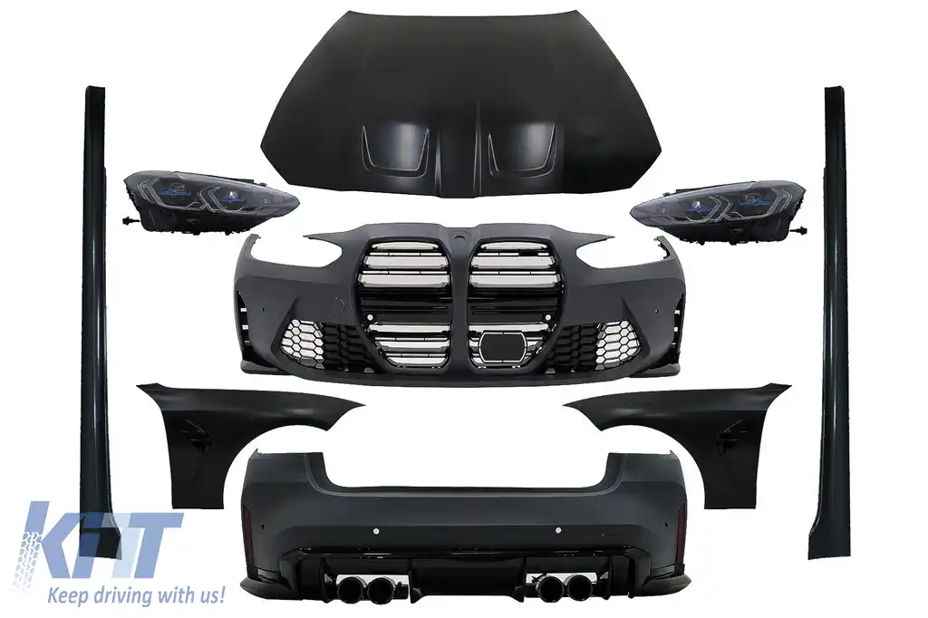 Pachet Exterior Wide compatibil cu BMW Seria 3 G20 (2018-2022) Conversie la G80 M3