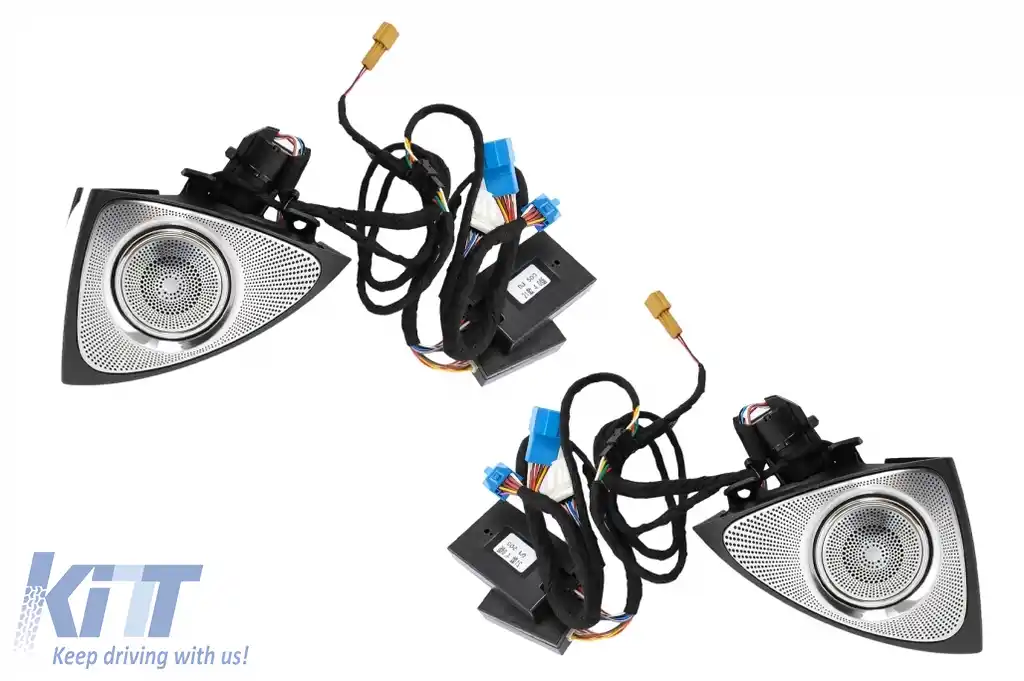 Pachet Grile de aerisire Ornament Difuzor Tweeter LED rotativ 64 culori compatibil cu Mercedes S-Class W222 (2013-2020)-image-6105207