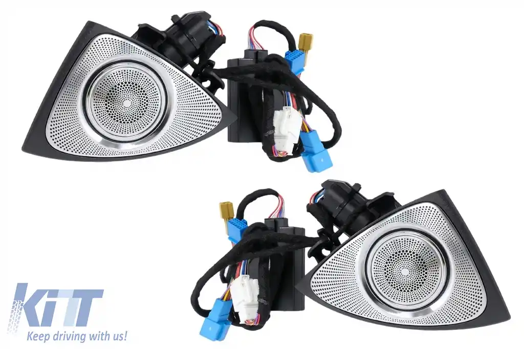 Pachet Grile de aerisire Ornament Difuzor Tweeter LED rotativ 7 culori compatibil cu Mercedes S-Class W222 (2013-2020)-image-6105212