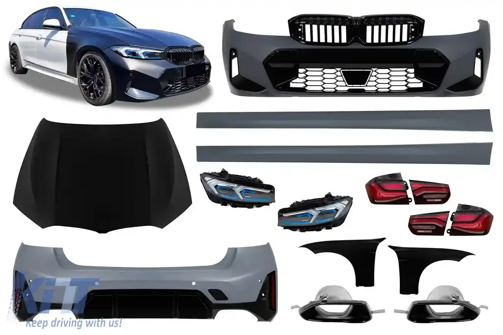 Pachet M potrivit pentru BMW Seria 3 F30 sedan 2011-2019 conversie la Seria 3 G20 sedan după 2022 - pentru modelul cu xenon din fabrică