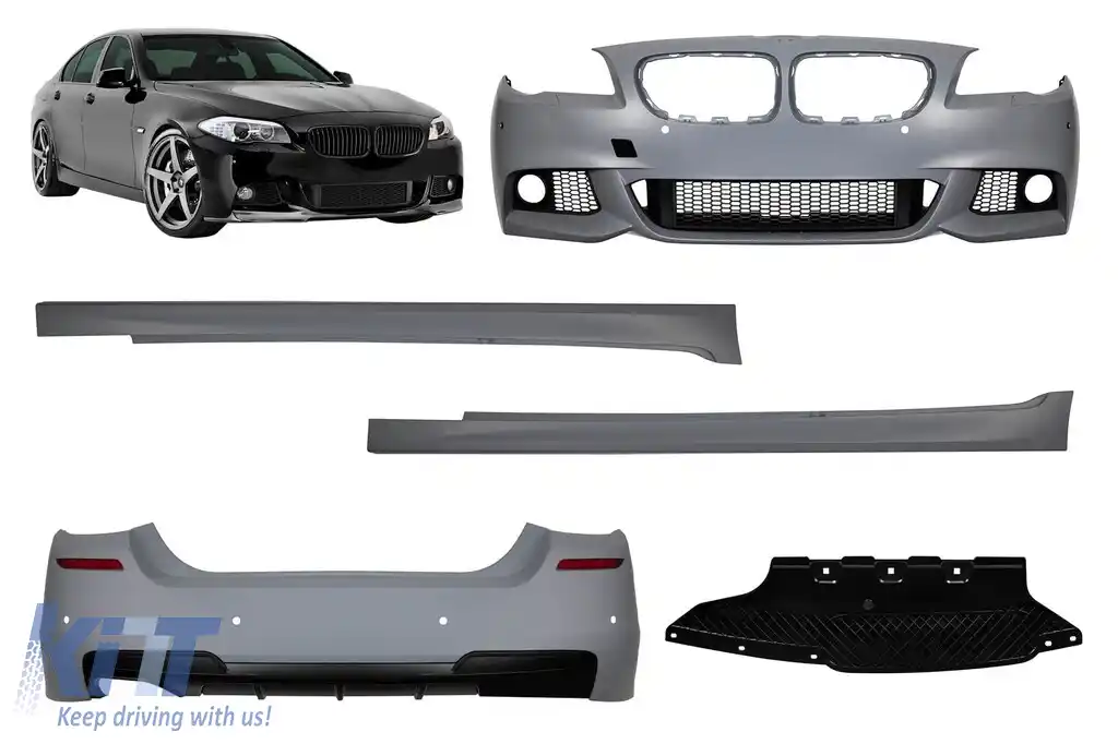 Pachet M Technik potrivit pentru BMW Seria 5 F10 2010-2013 cu PDC, fără proiectoare de ceață
