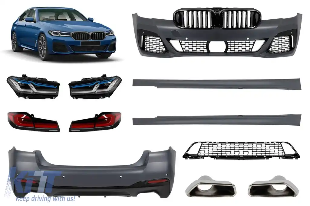 Pachet M Technik potrivit pentru BMW Seria 5 G30 sedan 2017-2020 conversie la G30 LCI după 2021