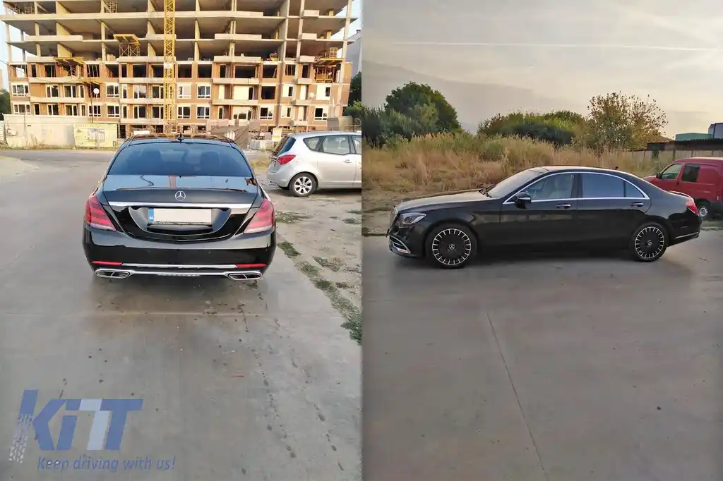 Pachet Maybach potrivit pentru Mercedes S-Class W222 2013-2020 cu faruri LED și stopuri LED-image-6236035