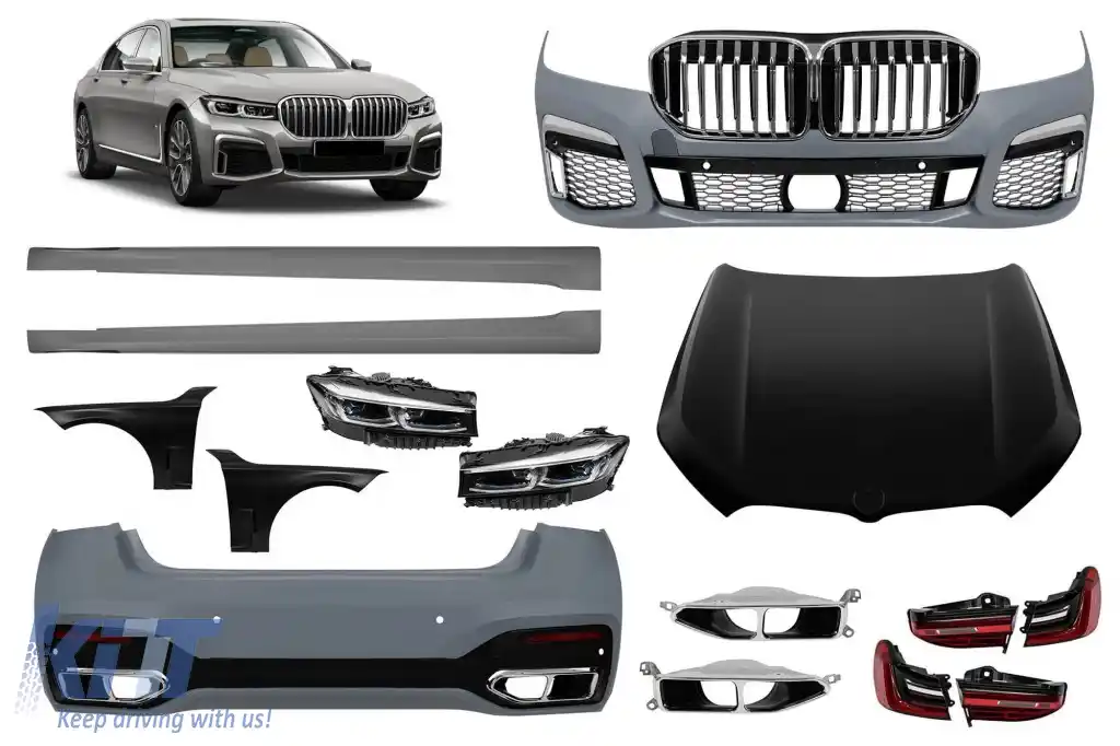 Pachetul G12 Facelift potrivit pentru BMW Seria 7 G12 cu ampatament lung 2016-2018 cu elemente cromate