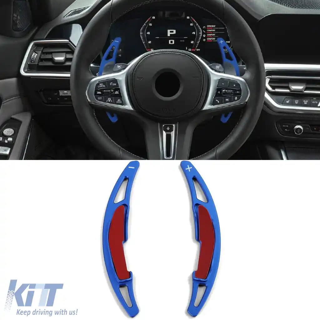 Paddle-uri de schimb din aluminiu albastre, potrivite pentru BMW X5M F85 X6M F86 14-19