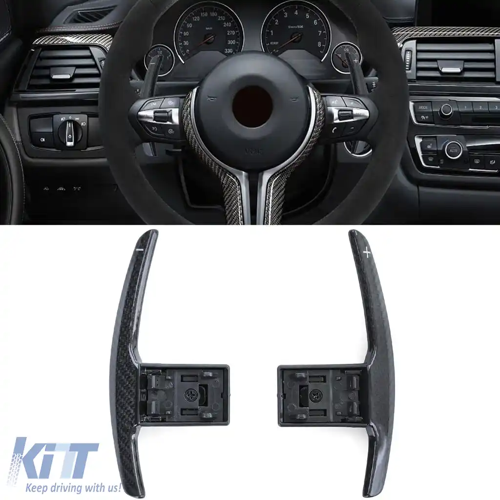 Paddle-uri de schimb din carbon real, potrivite pentru BMW Seria 3 F30 F31 Seria 4 F32 F33 F36