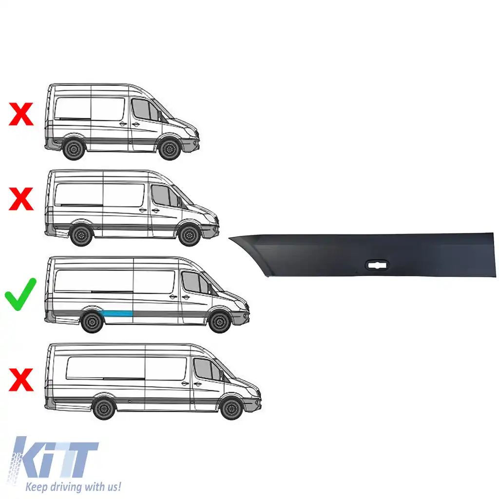 Panou lateral drept potrivit pentru Mercedes Sprinter W906 2006-2018 L3-image-6207897