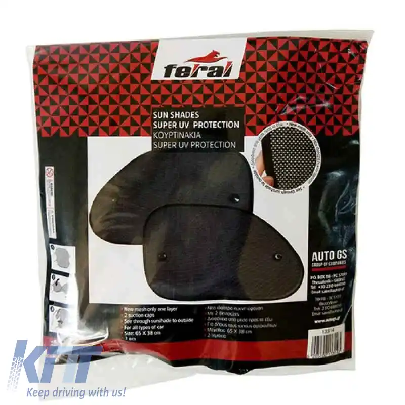 Parasolar Interior Geamuri Laterale Auto Super UV 65 x 38 cm Feral 2 Bucăți-image-6293934