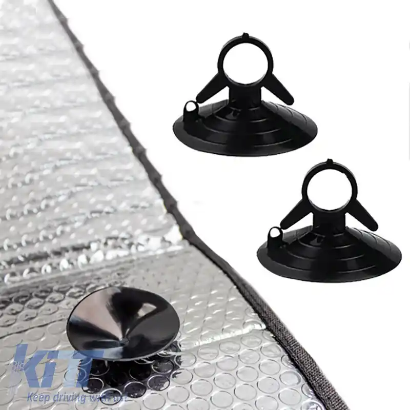Parasolar Interior Parbriz Față Reflector UV Pliante Albastru Mat Mare MATTBLU 145 x70 cm 1 Bucată-image-6304360