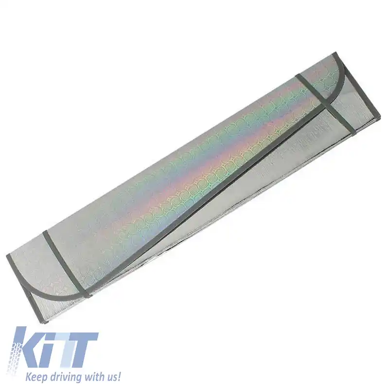 Parasolar interior pentru parbriz frontal, laser UV reflectorizant, pliabil, mediu, Feral 145x60cm-image-6297084