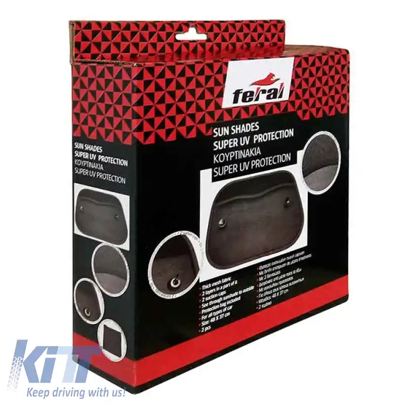 Parasolar pentru feronerie interioară a feroneriilor laterale ale mașinii Super Protecție UV Feral 48 x 37 cm 2 bucăți-image-6293875