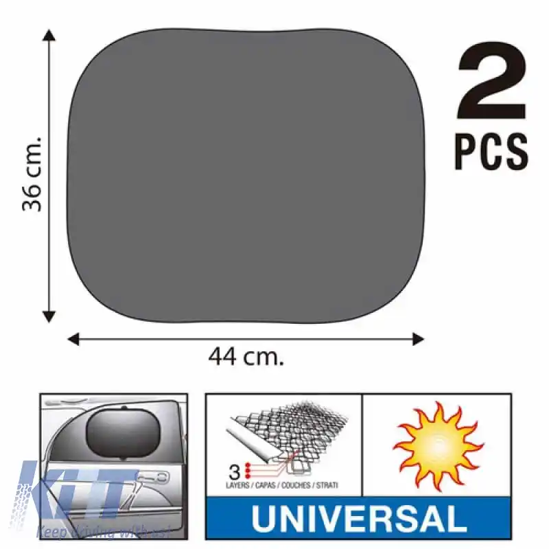 Parasolar pentru feronerie interioară a feroneriilor laterale auto Super UV 44 x 36 cm Feral 2 bucăți-image-6293939