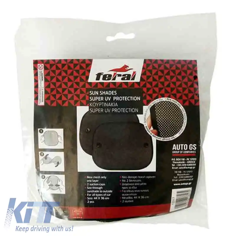 Parasolar pentru feronerie interioară a feroneriilor laterale auto Super UV 44 x 36 cm Feral 2 bucăți-image-6293942