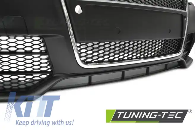 PARAURTI FRONTAL SPORT CHROME NEGRU PDC potrivit pentru AUDI A4 04-08-image-6267347