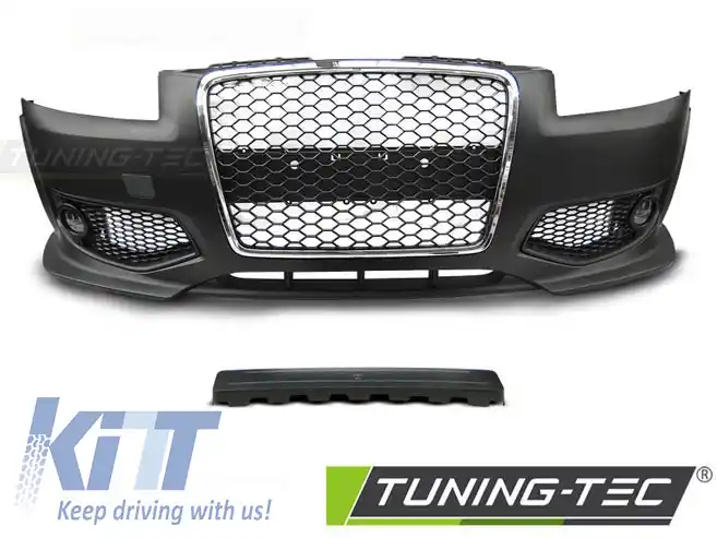 PARAURTI FRONTAL SPORT CHROME NEGRU potrivit pentru AUDI A3 06.05-04.08-image-6267305