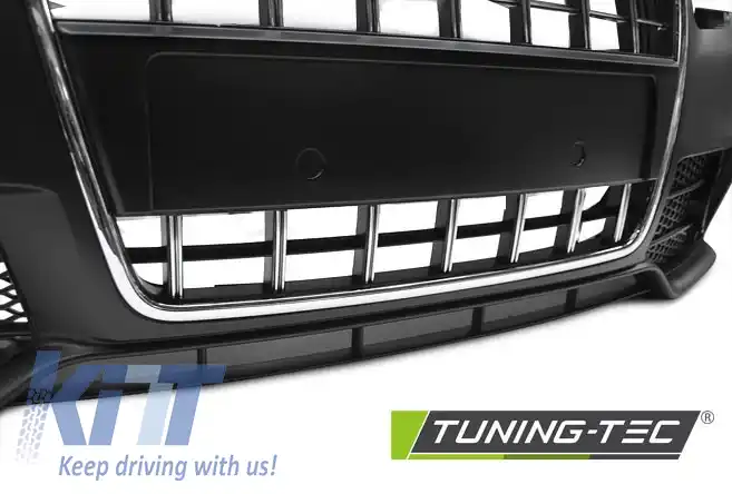 PARAURTI FRONTAL SPORT CHROME NEGRU potrivit pentru AUDI A4 04-08-image-6267337