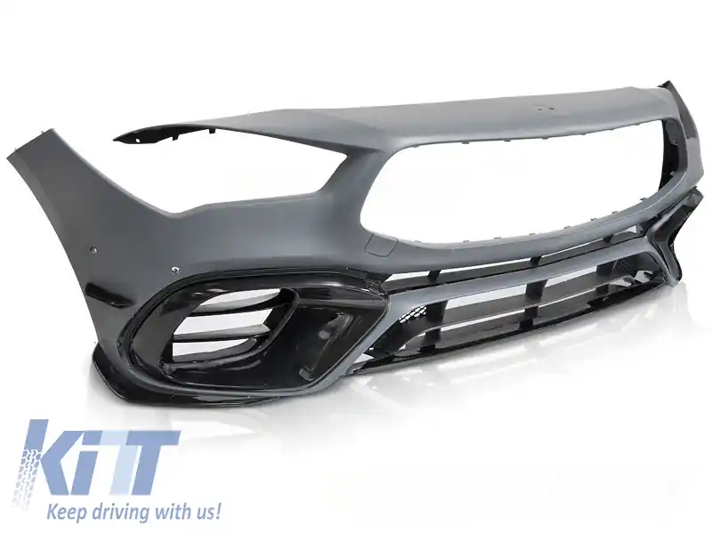 PARAURTI FRONTAL SPORT STIL NEGRU PDC potrivit pentru MERCEDES CLA W118 19-23