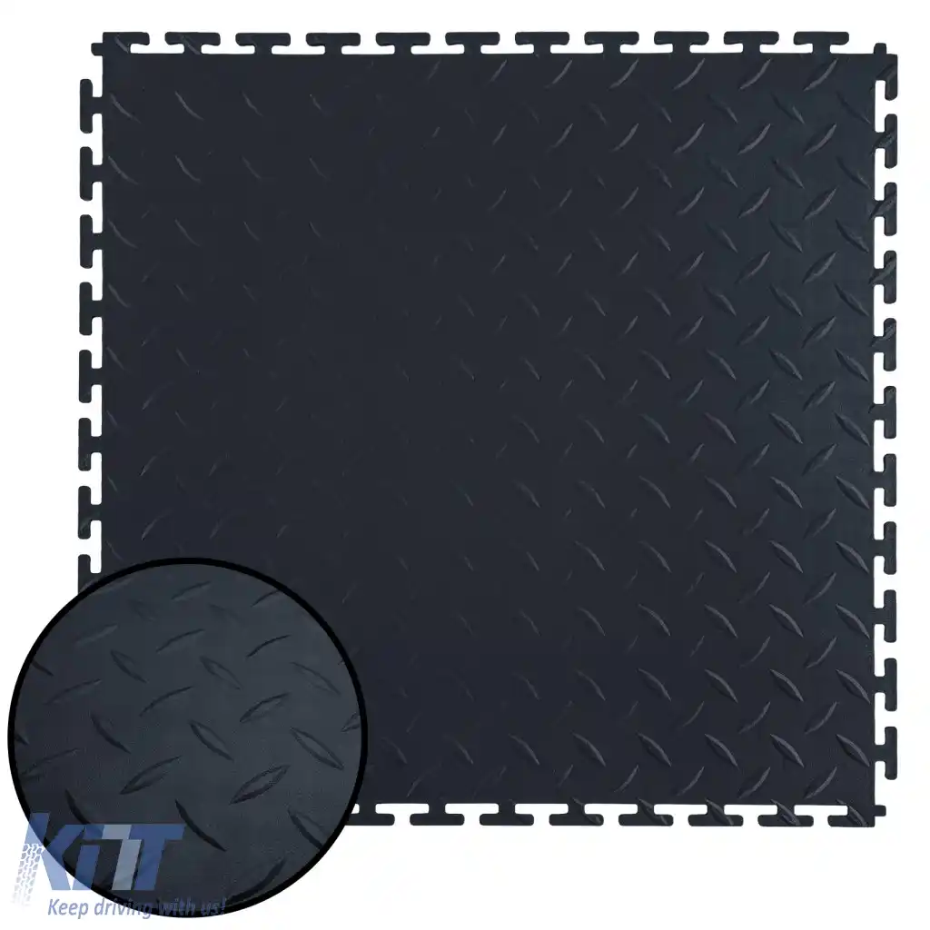 Pardoseală de garaj RAMROXX Performance PVC, plăci negre 50x50cm-image-6276977