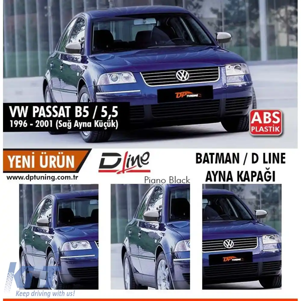 image-8-Passat B5 - 5 FL Capac Oglindă Batman Negru Lucios / 1996-2001
