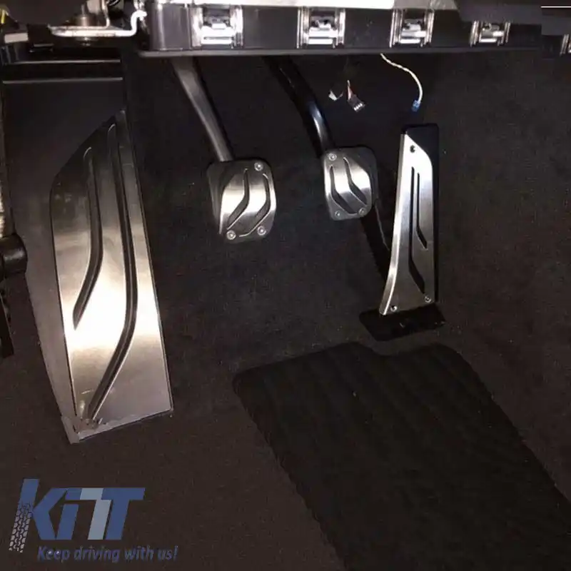 Pedal din aluminiu cu suport pentru picior, potrivit pentru BMW F20 11+, F22 14+, F30 11+, F32 13+ set non-automat 4 piese KPBM02-image-6297483