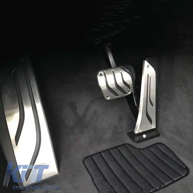 Pedal din aluminiu cu suport pentru picior, potrivit pentru BMW F20 11+, F22 14+, F30 11+, F32 13+ set automat 3 piese KPBM01-image-6297492